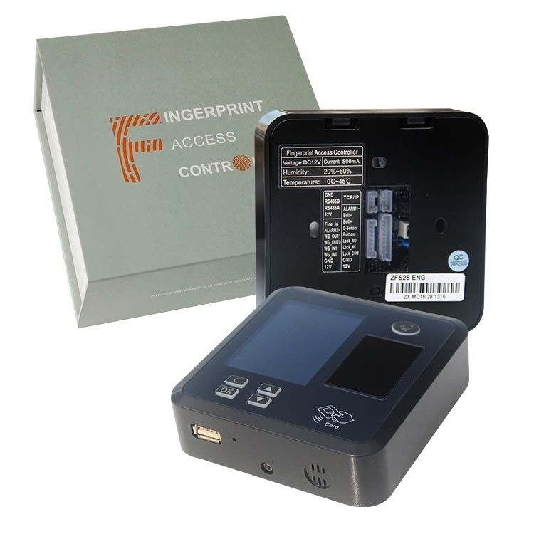 Porte du noir TFS28 12V 0.2s d'IP Wifi de Tcp contrôle d'accès d'empreinte digitale de carte de 125 mégahertz