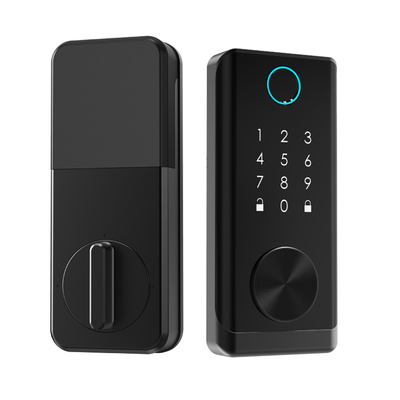 Serrure de porte intelligente d'empreinte digitale de Tuya en alliage de zinc pour la sécurité à la maison