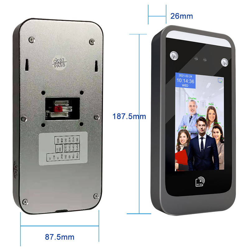 Carte biométrique de Code QR RFID de reconnaissance de Linux WIFI AI de système facial de contrôle d'accès
