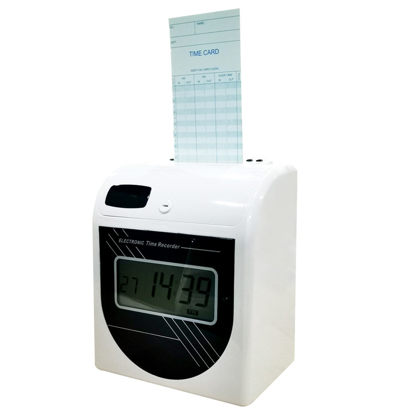 Machine de bureau électronique de carte perforée de temps d'enregistreur de temps de Digital d'assistance des employés d'affichage à cristaux liquides