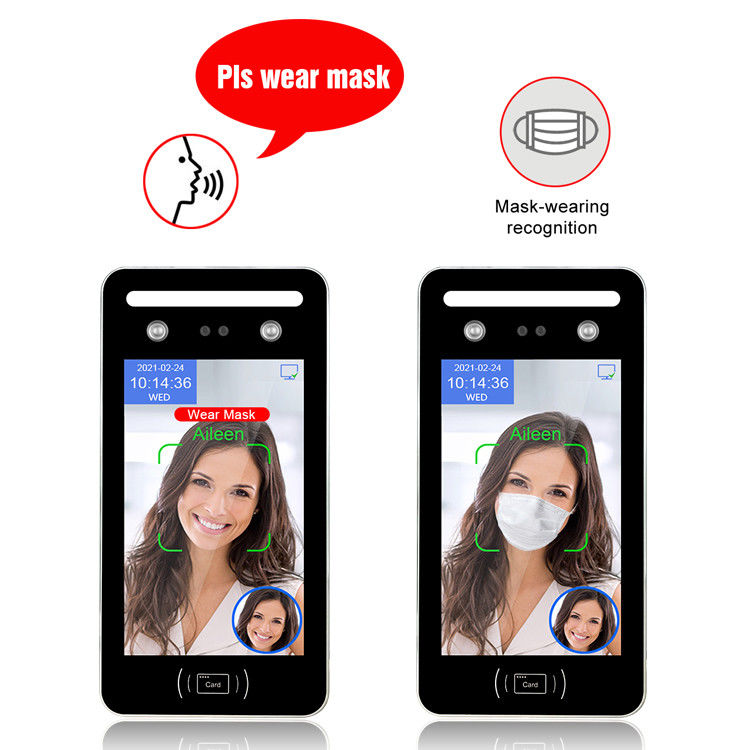 8 système de contrôle d'accès de machine de l'écran 2.5M Face Recognition Attendance de pouce
