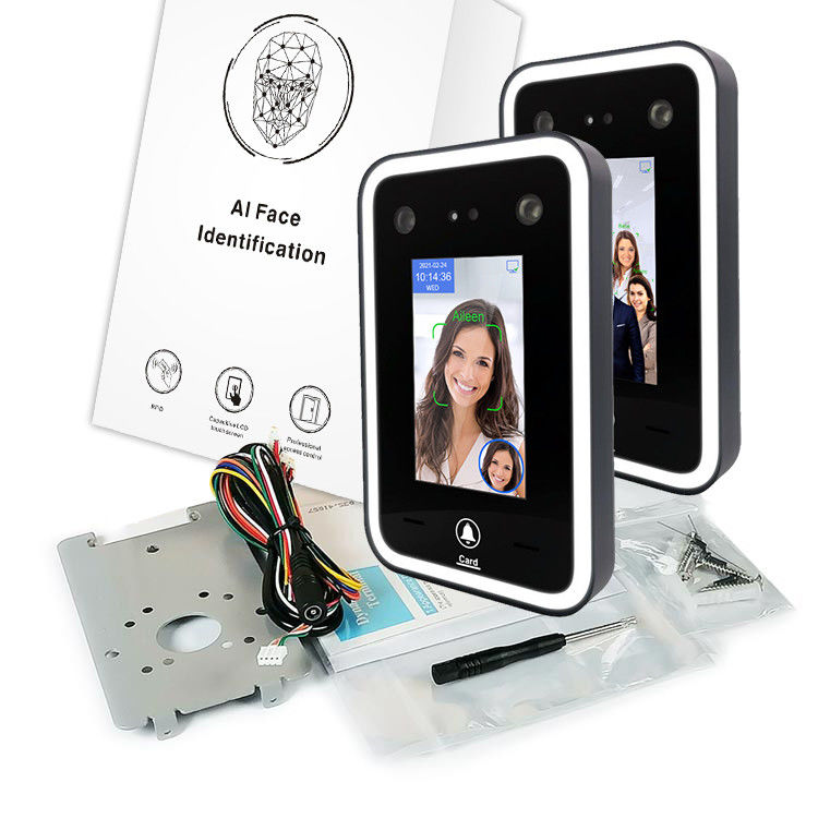 AI futée machine biométrique d'assistance de système de contrôle d'accès de détection de visage de 4,3 pouces