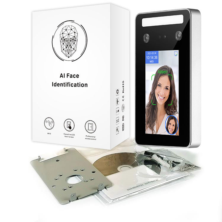Système facial RFID Code QR de contrôle d'accès de reconnaissance de 5,0 pouces enregistreur de temps