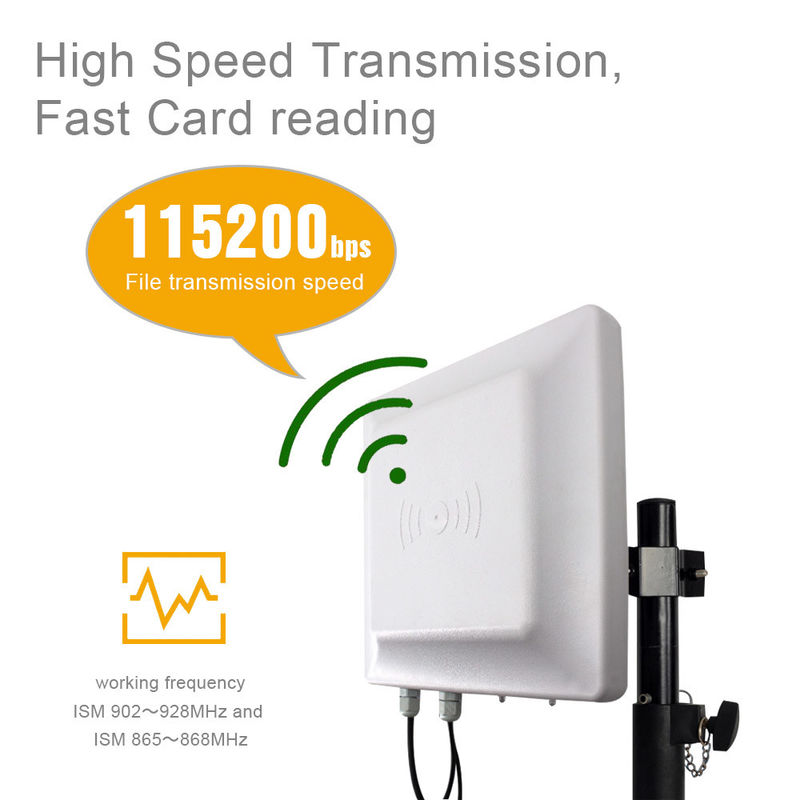 Contrôle d'accès de carte de la fréquence ultra-haute RFID de long terme de RJ45 RS485 960 mégahertz de construction dans l'antenne de 7 DBi