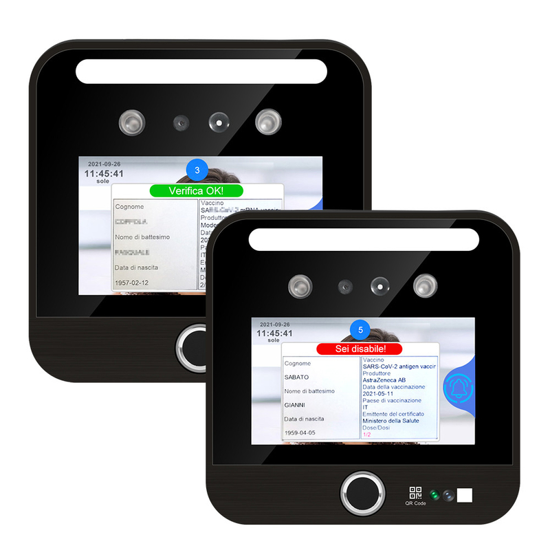 C19 délivre un certificat le lecteur vert Wifi Portable Wireless de scanner de code de Qr de passage de Digital d'Eu de DCC