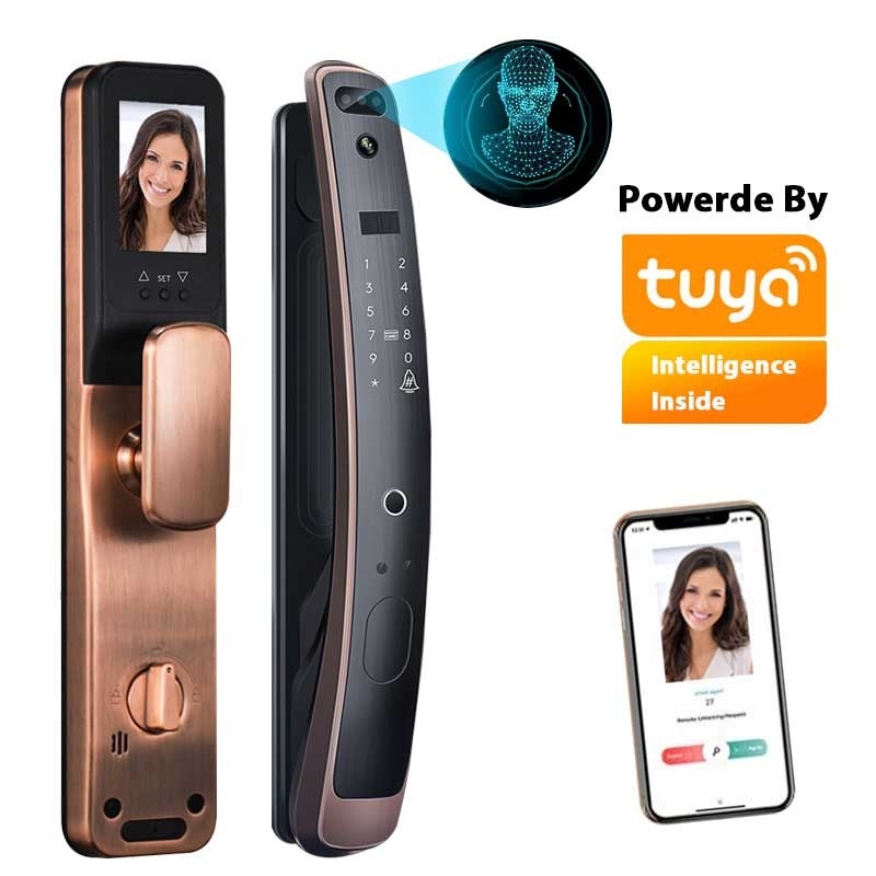 contrôle d'accès d'appli de Tuya de serrure de porte de Smart de reconnaissance des visages de 3D Digital