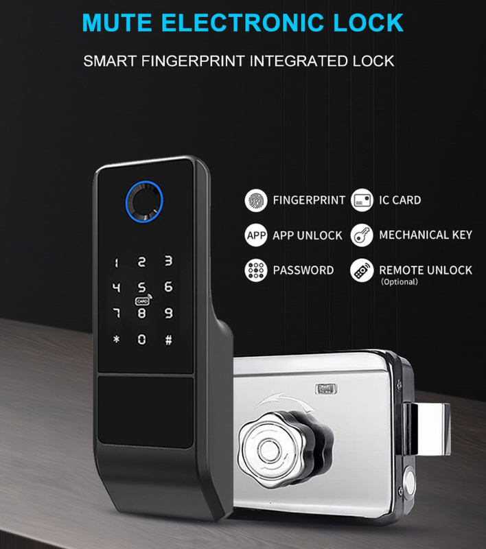 Le double biométrique de Smart de serrure de porte d'empreinte digitale de Wifi d'appli de Digital a dégrossi