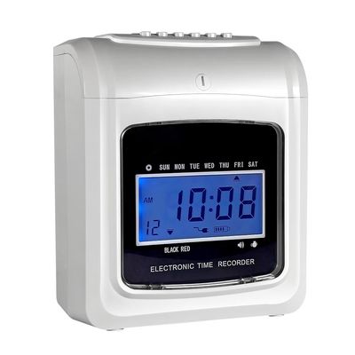 Machine de carte perforée d'enregistreur de temps de bureau d'enregistreur de temps de Digital d'affichage d'affichage à cristaux liquides