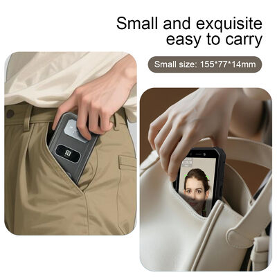 Écran tactile 5,5 pouces 、 Terminal de pointage avec reconnaissance faciale rapide de 0,3 s - Capacité de 5000 visages pour la présence mobile