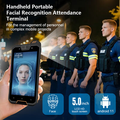 Dispositif de reconnaissance faciale portable avec GPS NFC QR Code Scanner et conception robuste IP68 pour une assistance mobile