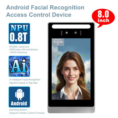SI-A08 Android Reconnaissance faciale et veine palmaire Terminal de contrôle d'accès Détection de la vivacité binoculaire