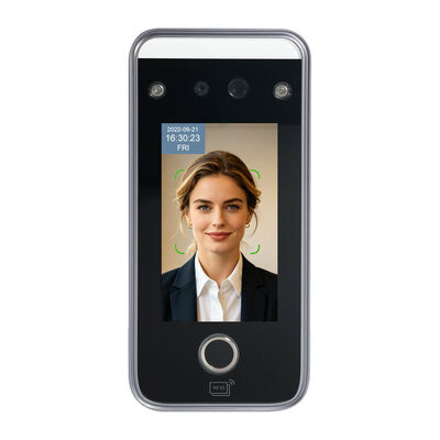 Reconnaissance d'empreintes digitales faciales haute performance 4.3 pouces Méthodes d'authentification multiples QR/RFID/Mention de passe pour assurer le contrôle d'accès à la sécurité