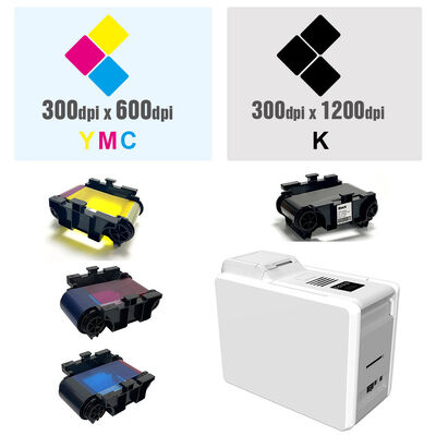 Imprimante de cartes à impression recto verso avec sublimation thermique et résolution 300 DPI pour l'impression de cartes d'identité en PVC