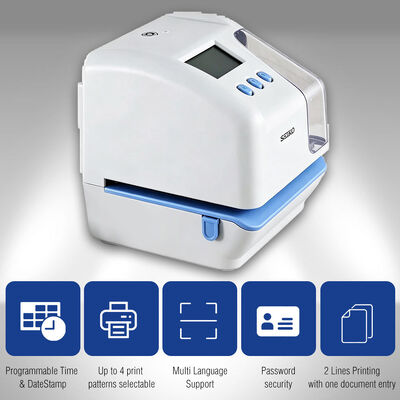 Machine à horodatage SEIKO TP-50 Enregistreur de temps de documents avec communication USB, sauvegarde mémoire en cas de panne de courant et impression de l'heure décalée