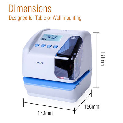 Machine de pointage par clé USB avec horodatage, horloge à cartes perforées multilingue avec impression 2 lignes