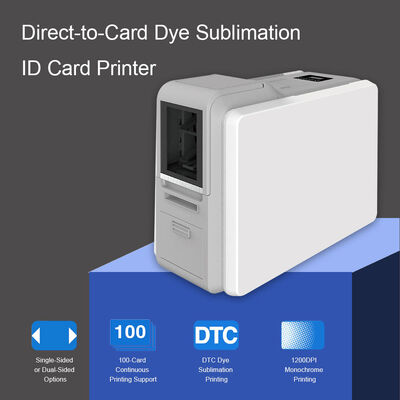 PVC ID Card Printer Dye Sublimation Direct to Card YMCK 300dpi Edge to Edge Badge Employee Membership Card Printing Machine