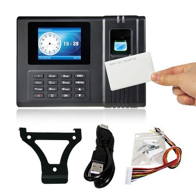 Affichage à cristaux liquides de horodateur contrôle d'accès biométrique d'empreinte digitale de 2,4 pouces