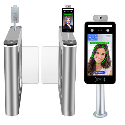 Mesure faciale de détection de température corporelle de système de contrôle d'accès de reconnaissance de 8 pouces