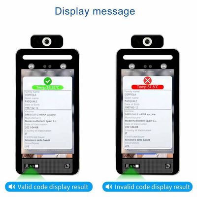 Scanner de passage de vert du système UE Digital Scaricare de la température de reconnaissance des visages de code de certificat sanitaire de l'Italie