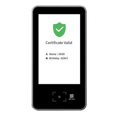 5 passage vaccinique de certificat vert d'UE Digital de scanner de carte de l'affichage à cristaux liquides QR de pouce